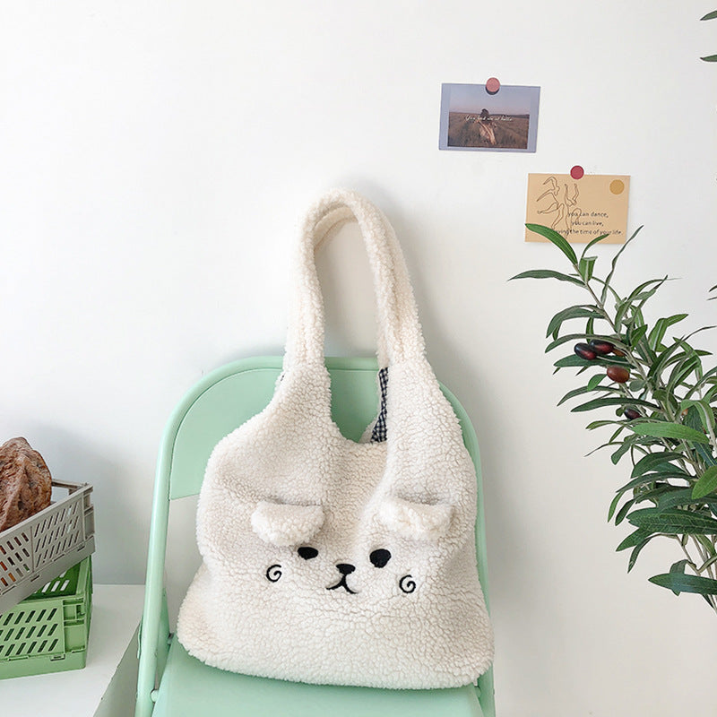 Lamb Wool Large Capacity Bag